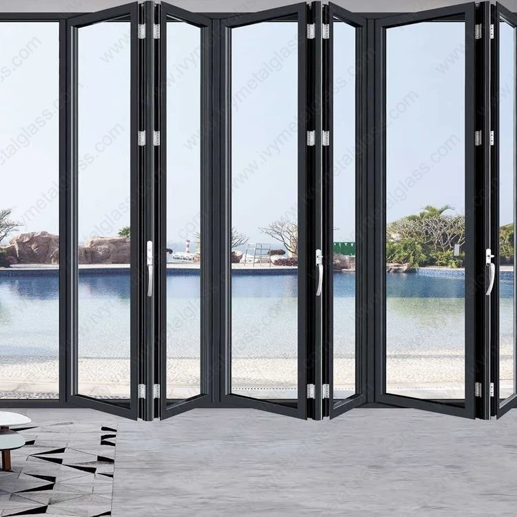 Aluminium zware dubbele vouwdeuren