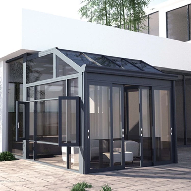 Aluminium veranda met jaloezieën