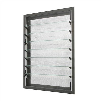 Aluminium lamellen met glas