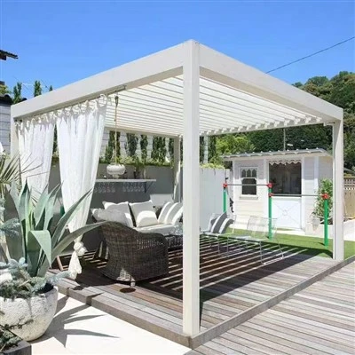Elektrische zonneluifel metalen pergola