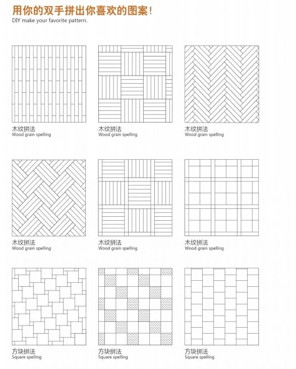 Interlocking Luxury Vinyl Flooring Tile, Wood Floor Plank For Kitchen Bathroom